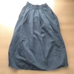 GU ブラック　ポリエステル100% ロングスカート ゴムウエスト　S
