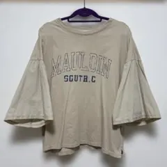 ❣️ハートマーケット❣️フレアスリーブプリントTシャツ アイボリー☆サイズFreeのサムネイル