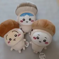 ちいかわ きのこ　着ぐるみ　BIG　ぬいぐるみ ハチワレ うさぎ　3種セット