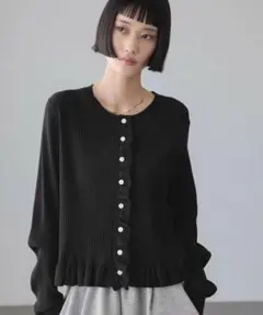 5/6までタイムセール☆新品 LOWRYS FARM フリルカーディガンLS