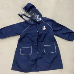 familiarネイビー フード付きレインコート110サイズ　雨具　カッパ