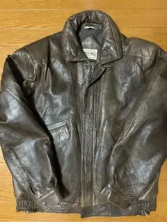 AMERICAN EAGLE レザージャケット本革風ビンテージアメカジサイズ44