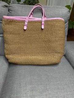 ラルフローレン　かご　大型トートバック