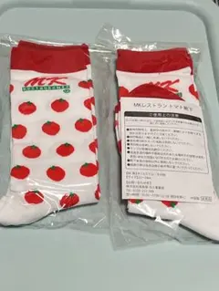 MKレストラン トマト柄 靴下 ソックス 22-24cm2個セット