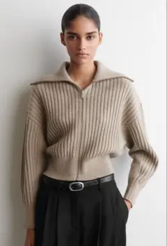 COS リブメリノウールジャケット