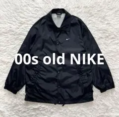 00s old NIKE 刺繍ロゴ コーチジャケット ナイロン ドローコードのサムネイル