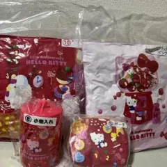 ハローキティ ポーチ 小物入れ スクエアクッション 4点セット