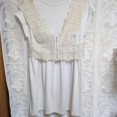 【2点セット】Rose Farm レースベスト × チュニックカットソー(新品)のサムネイル