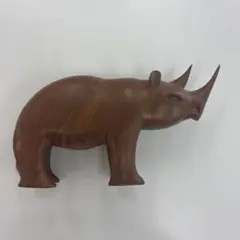 木彫り サイ 置物 インテリア オブジェ