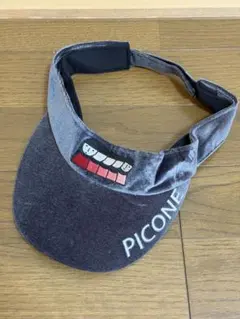 PICONE ベロア素材 サンバイザー グレー 刺繍デザイン グレー系 良品のサムネイル