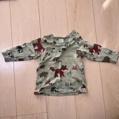 子ども　ドングリ　H&M 動物柄 長袖カットソー 92cm かわいい