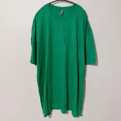 訳ありお得⭐️ グリーン Tシャツ 【4XL】 トップス 大きいサイズ ロンT