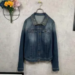 【美品】Gジャン デニムジャケット ビジュー ブルー 匿名配送