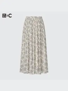 【UNIQLO C】ユニクロ　シフォンプリーツスカート　花柄　Mサイズ