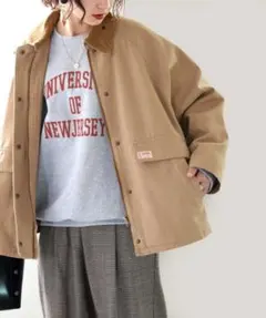 （新品・未使用）ワークカバーオール裏地キルティング（JAVA）