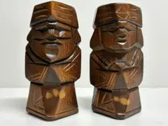 ニポポ人形　高さ7.5cm 茶色　木彫のサムネイル