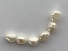 淡水パール　約9〜10ミリ　バロックホワイト　6個