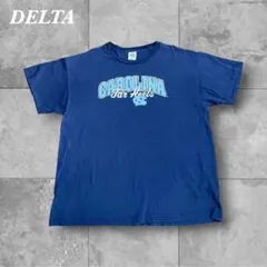 DELTA 00s カレッジTシャツ L 紺 ノースカロライナ メキシコ製 古着のサムネイル