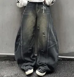 PEOPLESTYLE バルーンパンツ リジットデニム - メルカリ