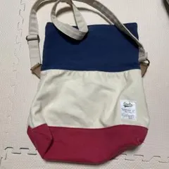 Anello トリコロールショルダーバッグ　きなり　赤　青　アイボリー　アネロ