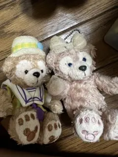 ダッフィー　シェリーメイ　ぬいぐるみ　バッジ　２体セット