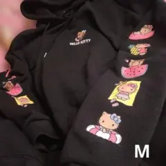 HELLO KITTY ブラックパーカー Mサイズ裏起毛