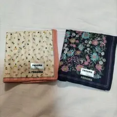 renoma 花柄　大判ハンカチ 2枚セット