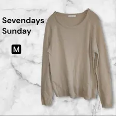 SEVENDAYS=SUNDAY ニット M ベージュ ウール混 レディース