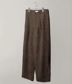 コーデュロイワンタックワイドスラックスパンツ