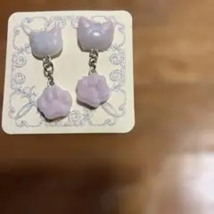 猫耳と肉球のドロップピアス