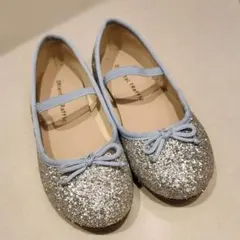シルバーグリッター フォーマルシューズ 19.0cm　バレエシューズ