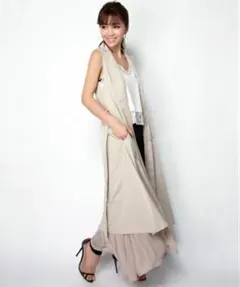 売り切り〜 様専用♡eimyistoireベージュ ロングコート♡ピンクニット