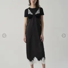 henon. ヘノン　ランジェリーキャミワンピース　ブラック