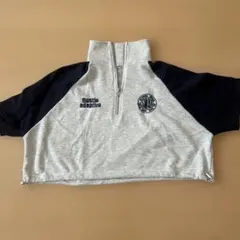 INGNI ハーフジップトップス Mサイズ グレー/ネイビー