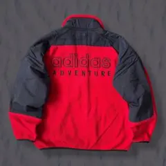 【希少】90s adidas ADVENTURE フリースジャケット レッド