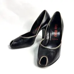 miu miu ミュール レッド リボン レザー 37 - メルカリ