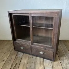 アンティーク モールガラス 飾り棚 古家具 剥離 レトロ - メルカリ