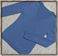 ®*♡様 カシミヤ100%Ｖネックニット　水色☆やや難