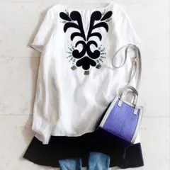 sacai サカイ ペイズリー バンダナ柄 ドッキング プリーツ カットソー