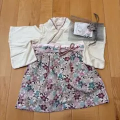 【美品】Sweet Momm袴ロンパース、ヘアピン　50-70cm