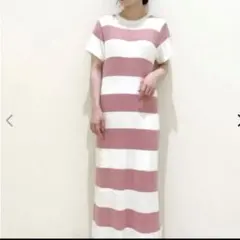 ジェラートピケ　半袖ワンピース