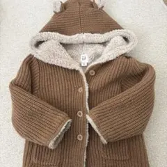 【24時間以内発送】GAP 裏ボア　ニットカーディガン　アウター　サイズ90