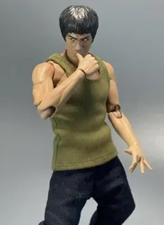 1/12 フィギュア用　服 タンクトップ 　ブルース・リーMAFEX M753緑のサムネイル