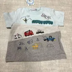 値下げ不可　Bab Chip サイズ80 電車　はたらく車　飛行機　Tシャツのサムネイル