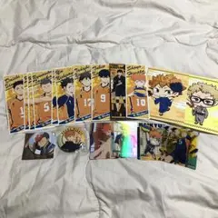 ハイキュー‼︎ 烏野 ステッカー10枚ポストカード2枚カード5枚缶バッジ2個セット