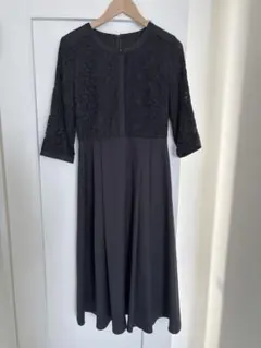 【新品】エマジェイムス 七分袖ロングワンピース フォーマル