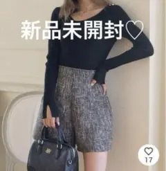 新品未開封　ROYAL PARTY ツイードハイウエストショートパンツ