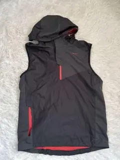 Nike フード付きベスト グレー/ピンク