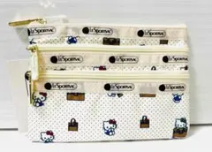 レスポートサック　 サンリオ　キティ　　3段ポーチ　ホワイト