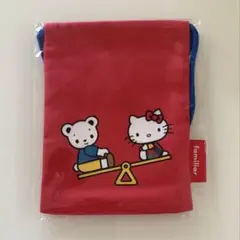 ファミリア ハローキティ ミニ巾着 赤 RED レッド 新品未使用